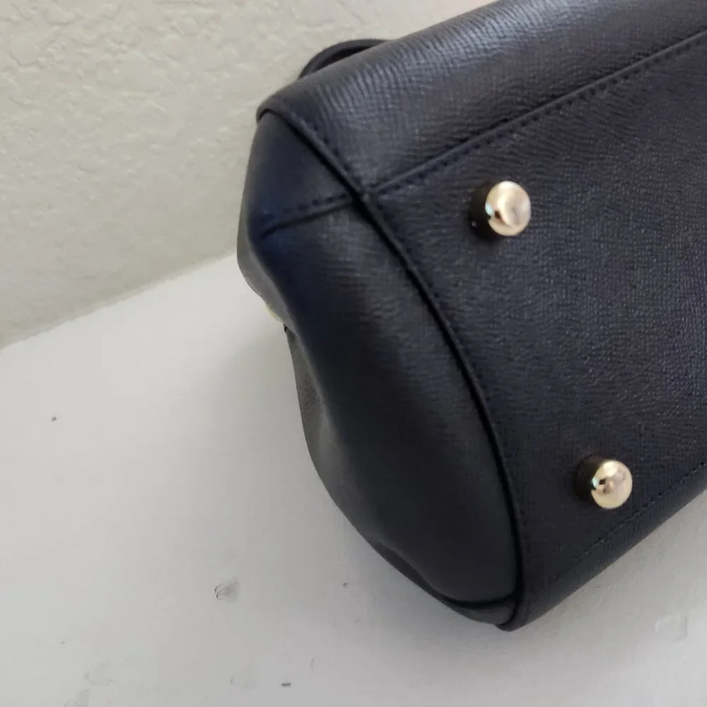 Like New Coach Margot Black Leather Shoulder Bag Purse - Picture 11 of 16